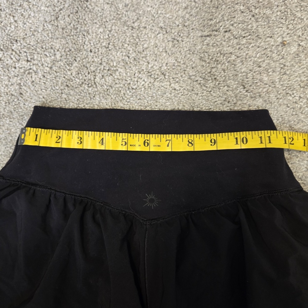 Aerie Culotte Black Flirty Shorts Skirt Flowy V Front Sz M Medium Offline - Picture 7 of 9